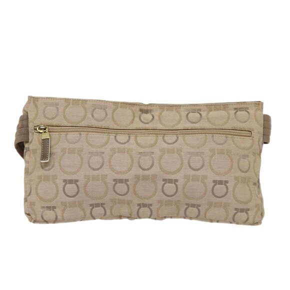 Salvatore Ferragamo Waist bag Canvas Beige Gold Auth - Picture 3 of 16